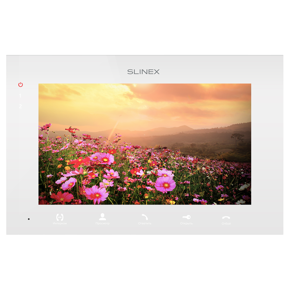 SQ-07MTHD white - Цветной видеодомофон, настенный, 7" сенсорный TFT LCD дисплей 16:9, разрешение экрана 1024х600. Подключение 2-х панелей и 2-х камер любого из стандартов: AHD/CVBS/TVI/CVI. Запись фото или видео на microSD карту до 64 ГБ