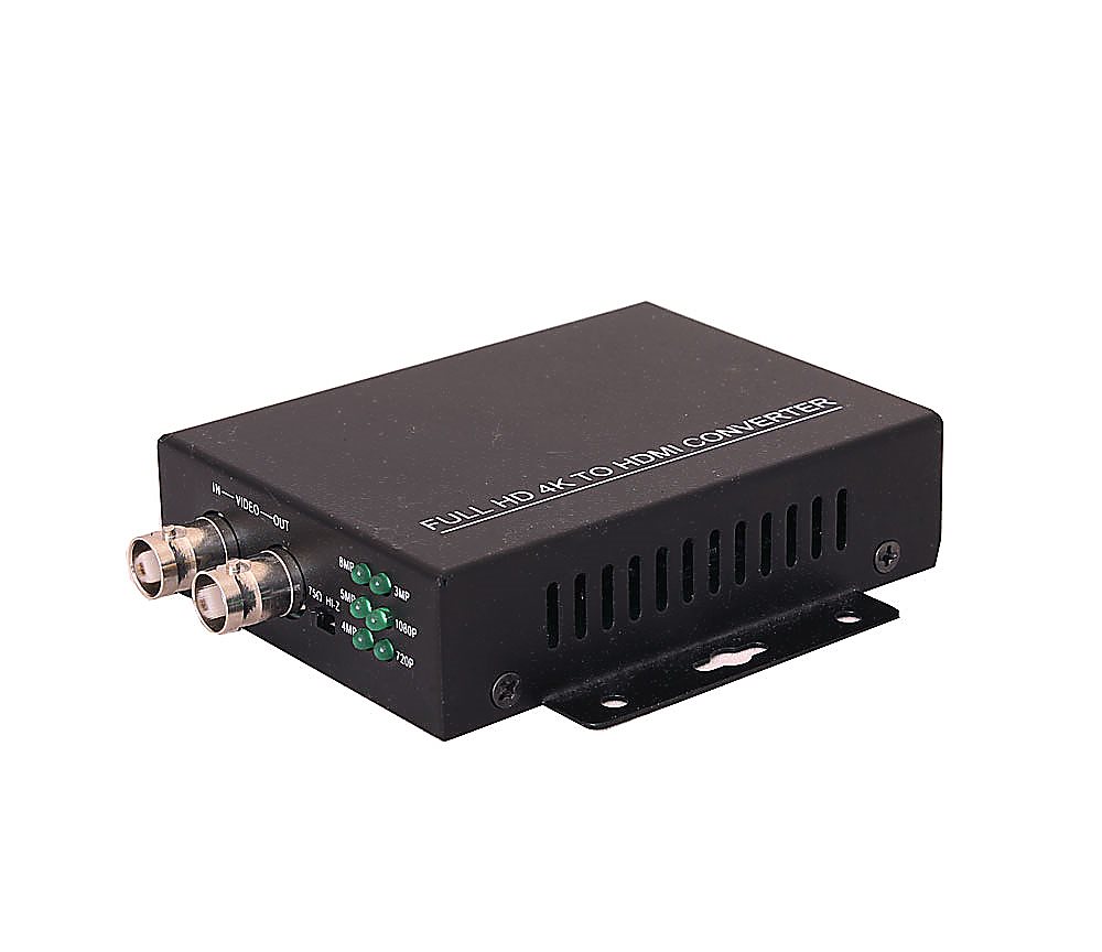 CN-HHi - Преобразователь AHD/HDCVI/HDTVI в HDMI. Разрешение входного сигнала AHD/HDCVI/HDTVI - 4K (3840 x 2160), HDMI - 1080P. Сквозной выход BNC. Подходит для соединения с DVR или для каскадного подключения