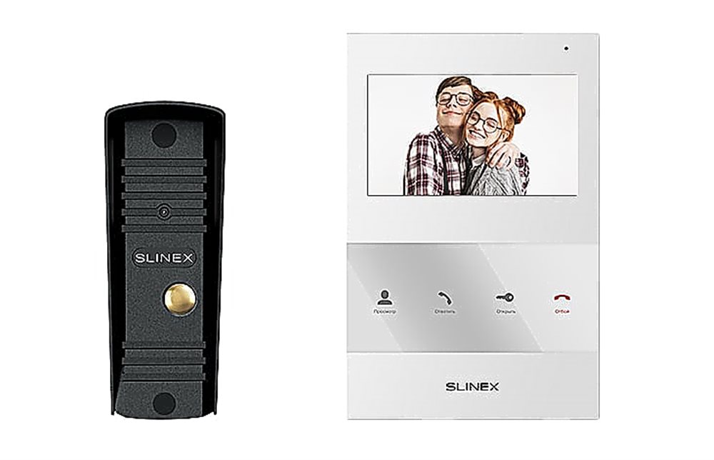 Комплект SQ-04 + ML-16HR - Монитор SQ-04: цветной, настенный, 4.3" TFT LCD дисплей 16:9, разрешение экрана 480?272.  Вызывная панель ML-16HR:  накладная, тип матрицы — цветная Sony CCD, разрешение 800 ТВЛ.