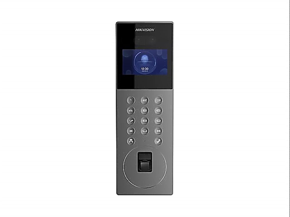 DS-KD9203-FE6 - 2 Мп многоабонентская IP вызывная панель с функцией распознавания лиц, LСD-экран, 800x480.