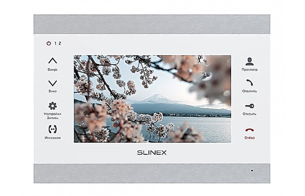 SL-07MHD Silver+White - Видердомофон цветной, настенный, 7" IPS TFT LCD дисплей 16:9, разрешение экрана 1024х600
