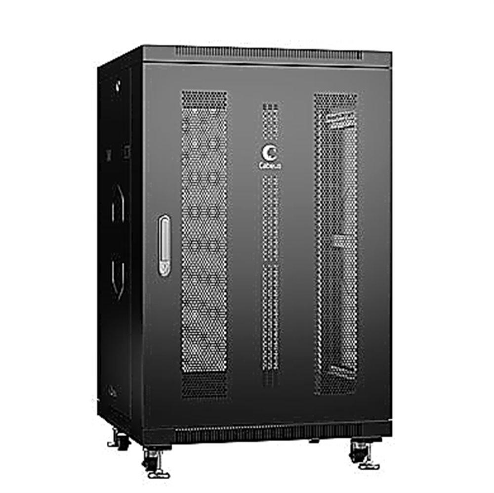 Cabeus ND-05C-18U60/80-BK - Шкаф монтажный телекоммуникационный 19" напольный для распределительного и серверного оборудования 18U 600x800x988mm (ШхГхВ)