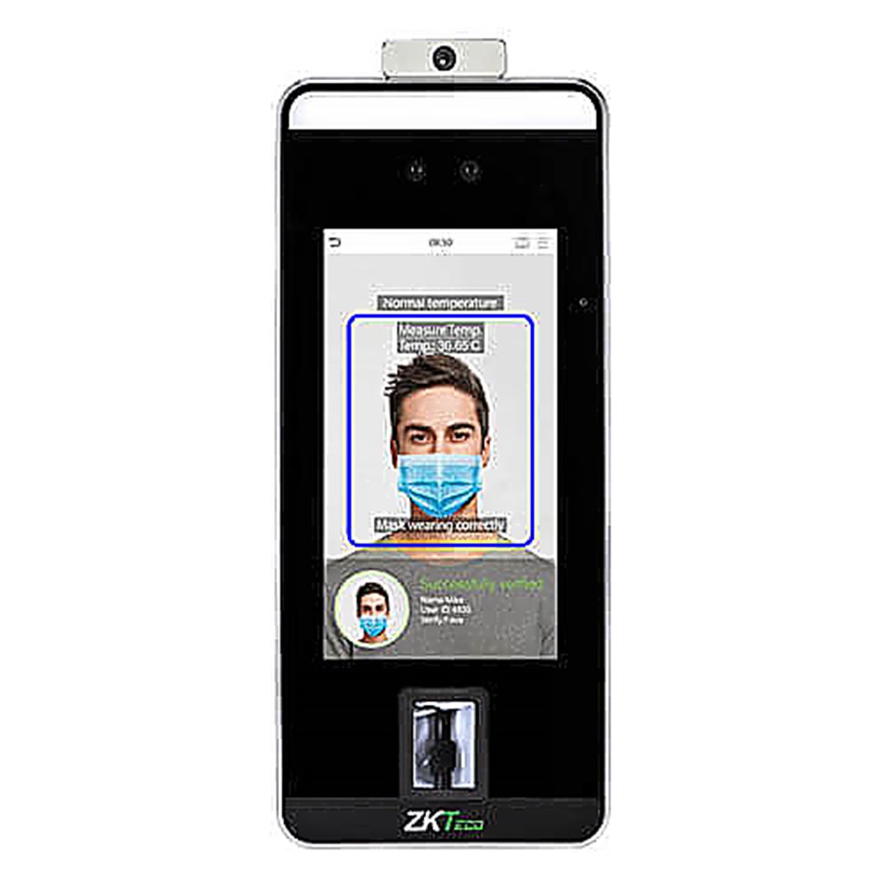 SpeedFace-V5L-RFID[TD] - гибридный биометрический терминал с функцией обнаружения повышенной температуры тела.