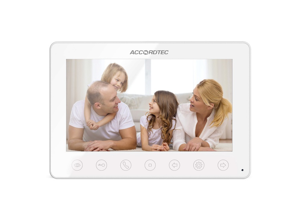 AT-VD 751C/M/SD WH - Видеодомофон Цветной 4-x проводный, 7" LCD TFT (800х480)