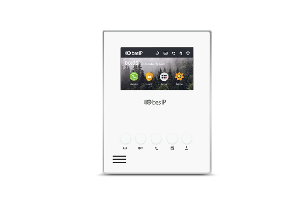 BAS-IP AU-04LAF WHITE - Видеодомофон индивидуальный с возможностью подключения датчиков сигнализации, аудиоинтерком между домофонами, умный дом
