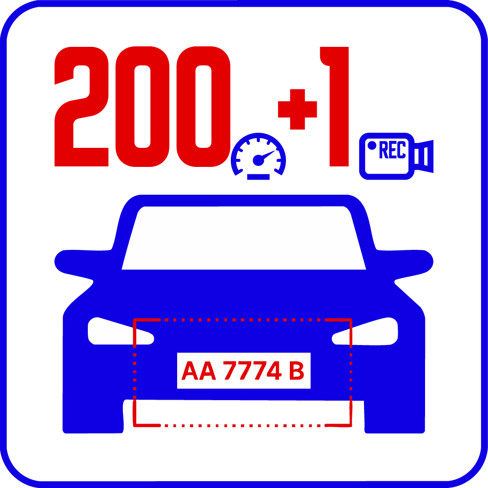 Распознавание госномера до 200 км/ч (доп. камера) AutoTRASSIR-200/+1