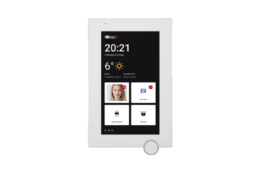 BAS-IP AZ-07LF WHITE - 7-дюймовый IP-видеодомофон для помещений с Wi-Fi