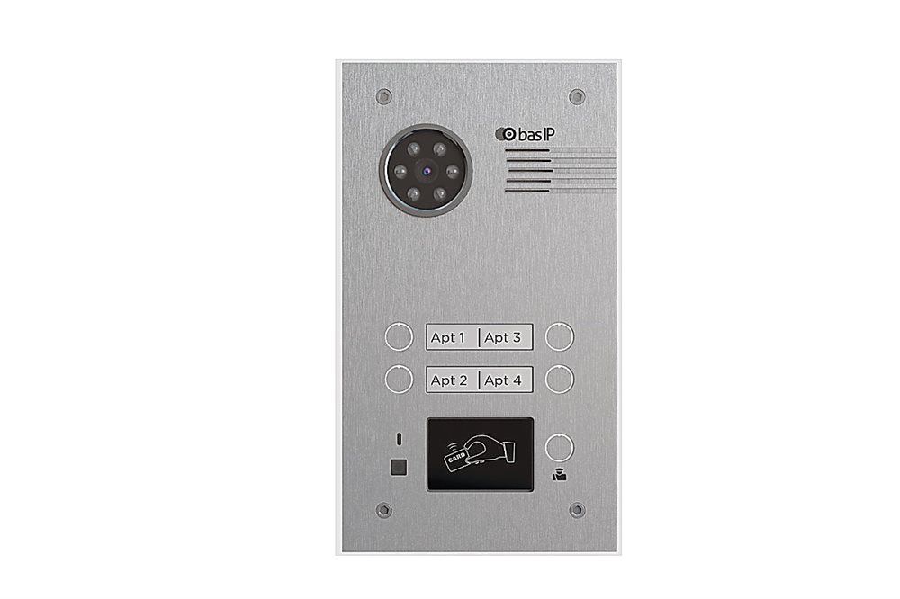 BAS-IP BA-04BD SILVER - Вызывная панель на 4 абонентов
