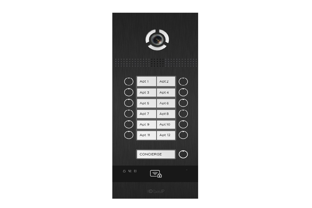 BAS-IP BI-12FBI BLACK - Вызывная панель на 12 абонентов