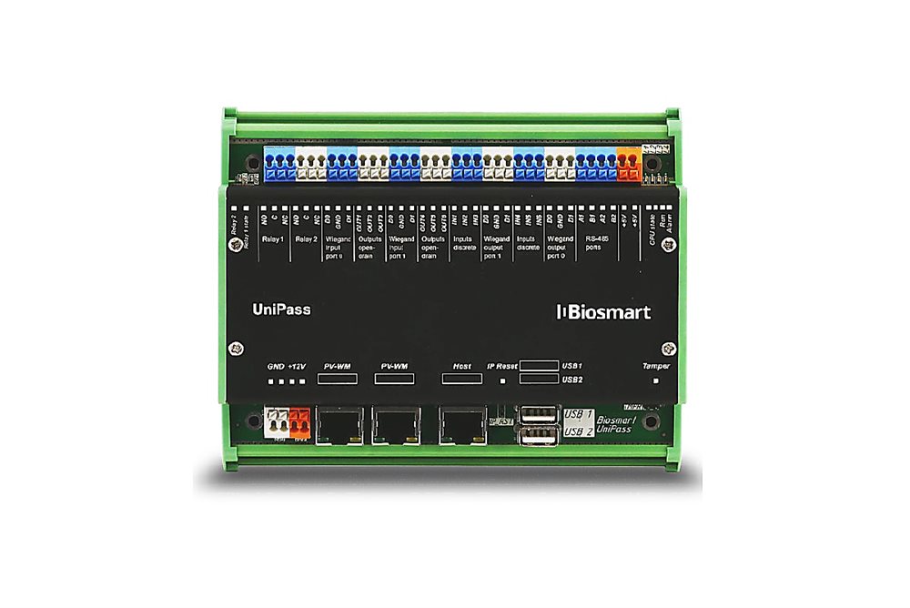 BioSmart UniPass - Контроллер для управления доступом в сетевых СКУД и системах учета рабочего времени по венам ладони и RFID-картам