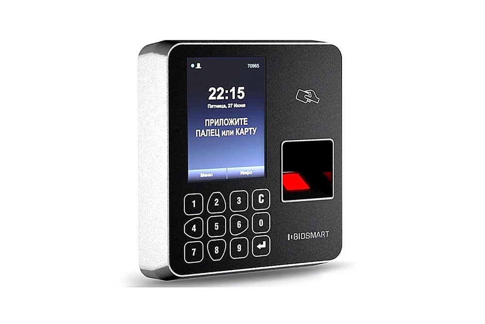BioSmart WTC2-EM (EM-Marine) - Терминал для идентификации по отпечатку пальца, RFID-карте и смартфону в СКУД и системах учета рабочего времени