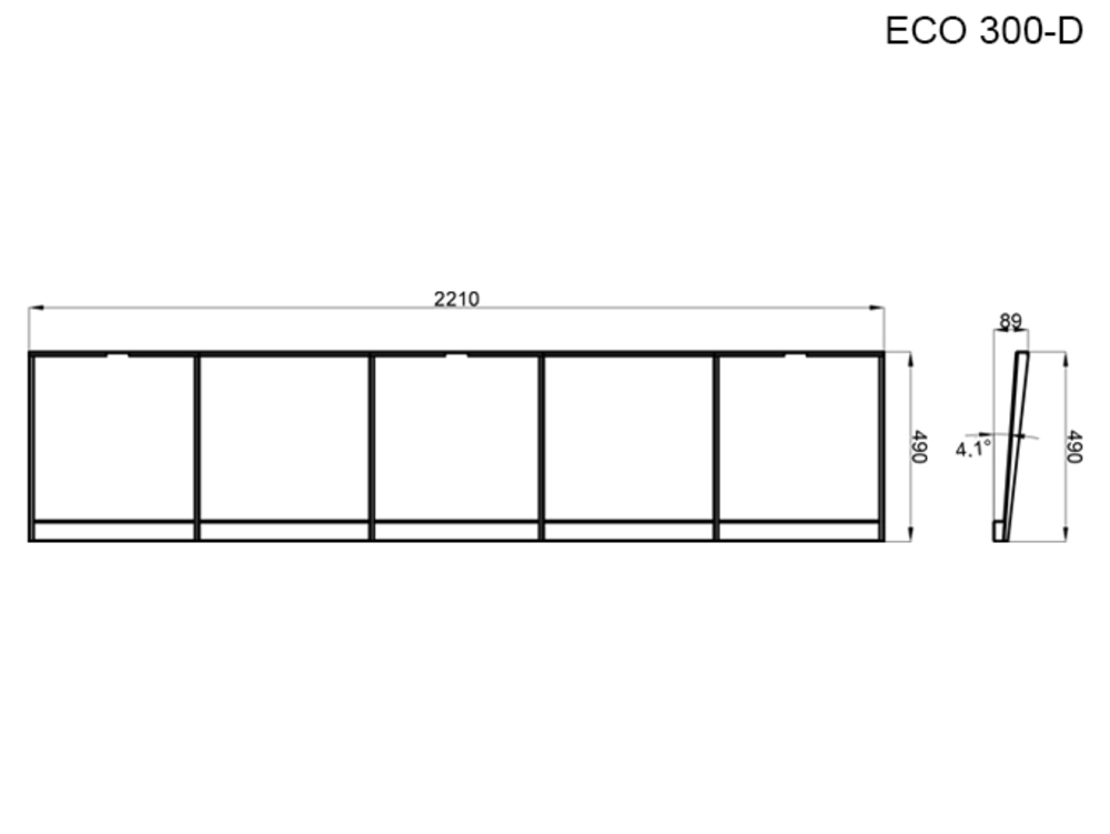 PSGRC-ECOD - Комплект для организации навеса (водостока) на полноростовые двухпроходные турникеты серии ECO LINE DOUBLE