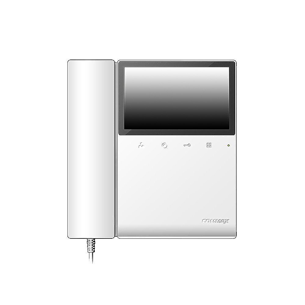 CDV-43K/XL - CDV-43K, дополнительно вызов аудио/видео (при наличии камеры) от цифрового  подъездного домофона + 3-х вызывных блоковлюдения, AC 110-240В, цвет - белый