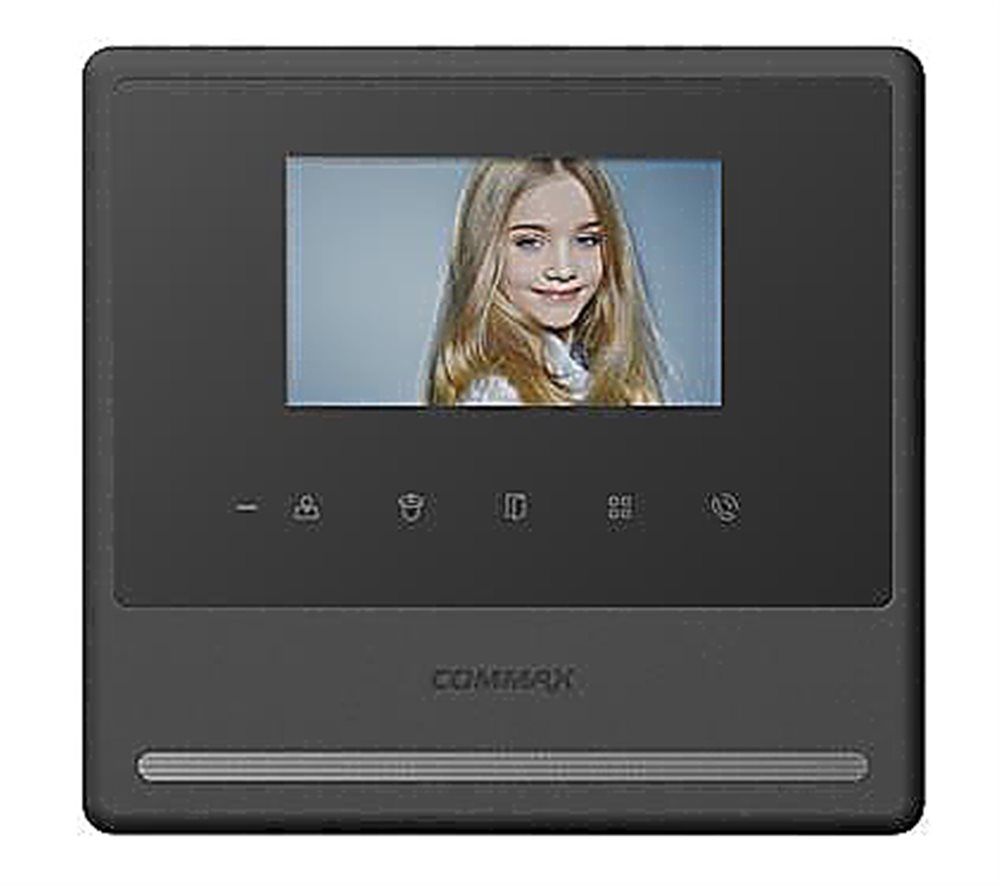 CDV-43Y Черный/XL - Видеодомофон с диагональю экрана 4,3 дюйма, подключение к подъездной системе цифрового типа (производства Raikmann, Raimann, Fiman, Keyman, Proel, Маршал, Laskomex) и до 3-х вызывных панелей. Исполнение без трубки