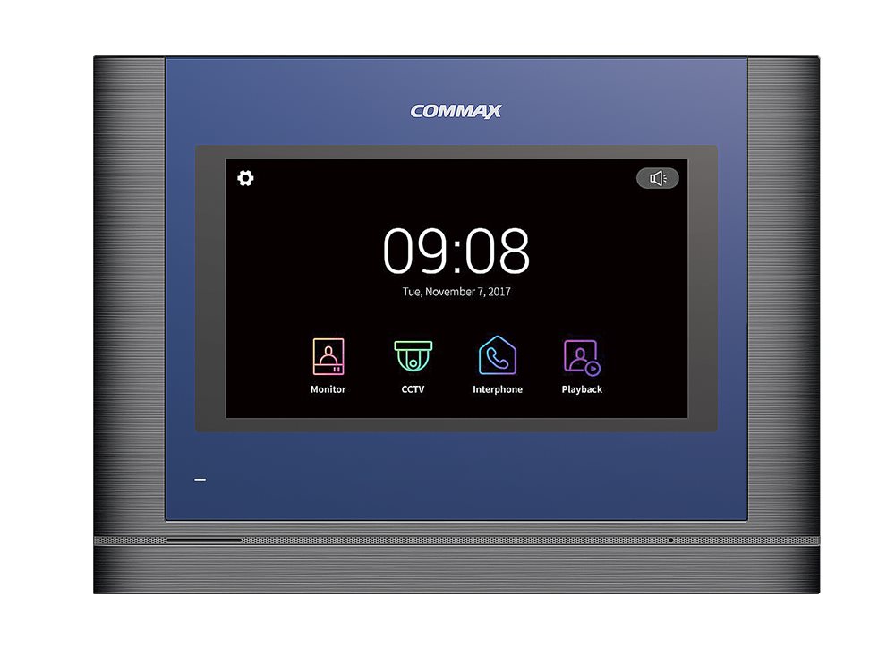 CDV-704MA/XL Metalo Blue - CDV-704MA, AHD, дополнительно вызов аудио/видео (при наличии камеры) от цифрового подъездного домофона +3-х вызывных блоков, цвет - синий