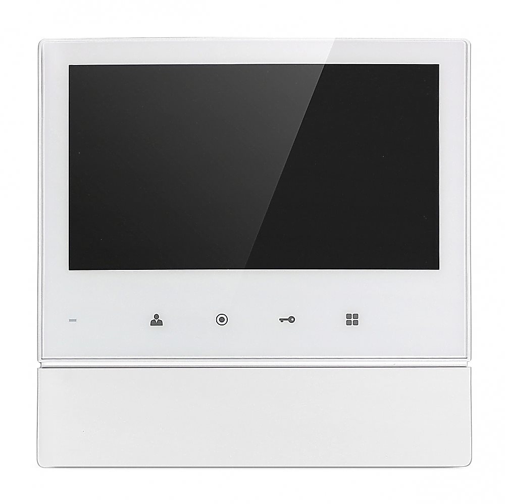 CDV-70H2/VZ White - CDV-70H2,  дополнительно вызов аудио/видео (при наличии камеры) от координатного подъездного домофона +3-х вызывных блоков и 1-й камера  наблюдения, цвет - белый