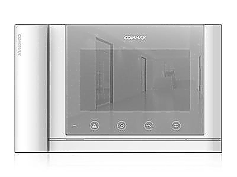 CDV-70MH(AM) MIRROR Белый/VZ - Видеодомофон с диагональю экрана 7 дюймов, подключение к подъездной системе координатного типа (производства Cyfral, Eltis, Vizit, Техком, Маршал, Метаком) и до 3-х вызывных панелей. Исполнение с трубкой