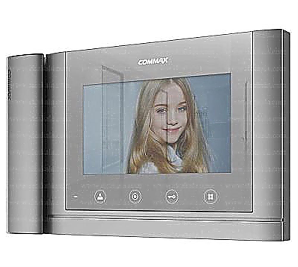 CDV-70MH(AM) MIRROR Серебро/VZ - Видеодомофон с диагональю экрана 7 дюймов, подключение к подъездной системе координатного типа (производства Cyfral, Eltis, Vizit, Техком, Маршал, Метаком) и до 3-х вызывных панелей. Исполнение с трубкой