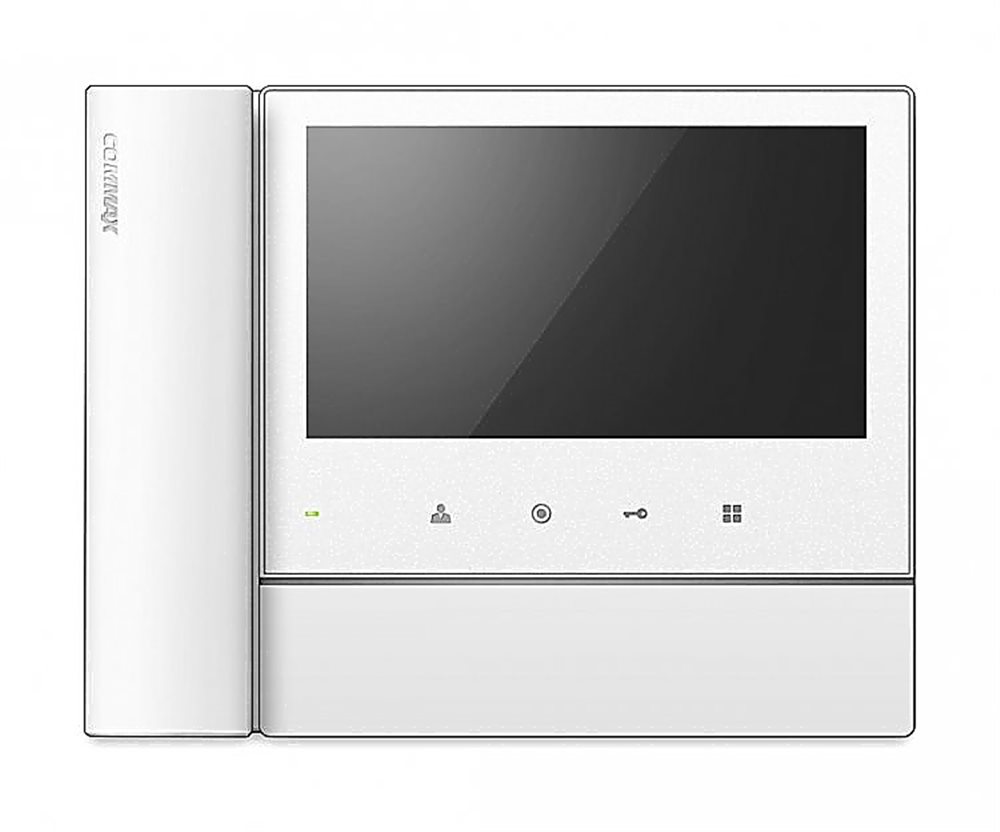 CDV-70NM/VZ - CDV-70N2,  дополнительно вызов аудио/видео (при наличии камеры) от координатного подъездного домофона +3-х вызывных блоков, цвет - белый