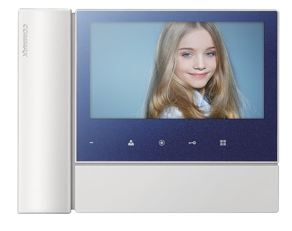 CDV-70N/XL Blue - CDV-70N,  дополнительно вызов аудио/видео (при наличии камеры) от цифрового подъездного домофона +3-х вызывных блоков, цвет - синий