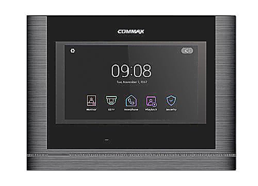 CMV-70MX Темное Серебро Black Smog/XL - Интеллектуальный видеодомофон с диагональю экрана 7 дюймов, подключение к подъездной системе цифрового типа (производства Raikmann, Raimann, Fiman, Keyman, Proel, Маршал, Laskomex) и до 3-х вызывных панелей.