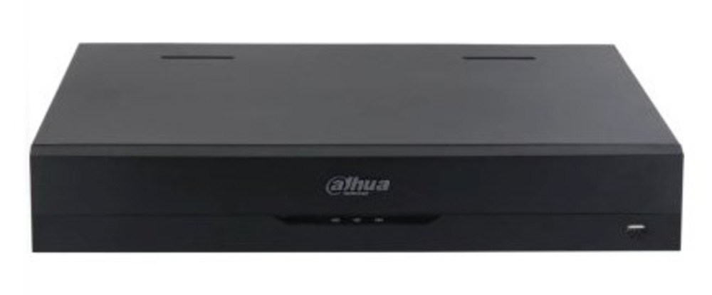 IP Видеорегистратор DHI-NVR5464-EI 64-х канальный с ИИ. Входящий поток на запись: до 384Мбит/с; Запись : разрешение до 32Мп; HDD: 4 SATA до 16Тб каждый; декодирование: 2-кн@32Мп(20к\с), 32-кн@2Мп(25к\с)