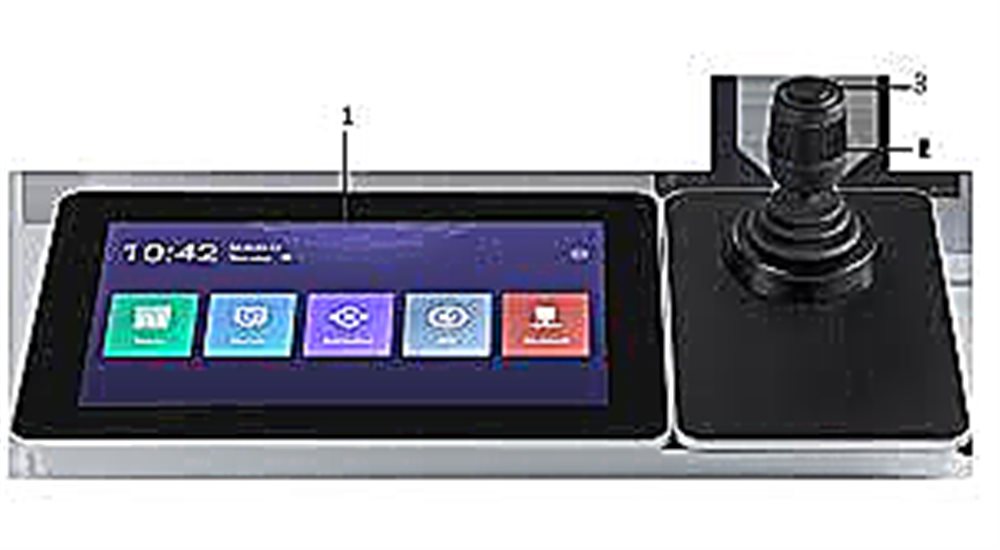 Клавиатура управления Hikvision DS-1600KI (B), Сенсорный 10.1" LCD-экран с разрешением 1024х600