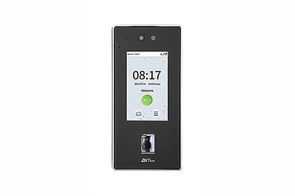 ZKTeco SpeedFace-V4L Pro [ID] - Биометрический терминал с функцией распознавания лиц. Память шаблонов лиц 3 000, память отпечатков 3 000, TCP/IP, USB, RS485, Wiegand. ОС Linux. Встроенный считыватель карт EM-Marin и отпечатков пальцев.