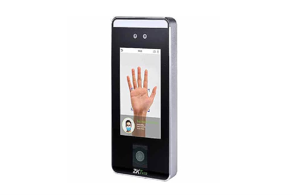 ZKTeco SpeedFace-V5L[QR] - Биометрический терминал с функцией распознавания лиц.  Память: лиц 6 000, событий 200 000. 5" IPS дисплей. TCP/IP, USB, RS485, Wiegand. ОС Linux. Считыватель QR кодов.