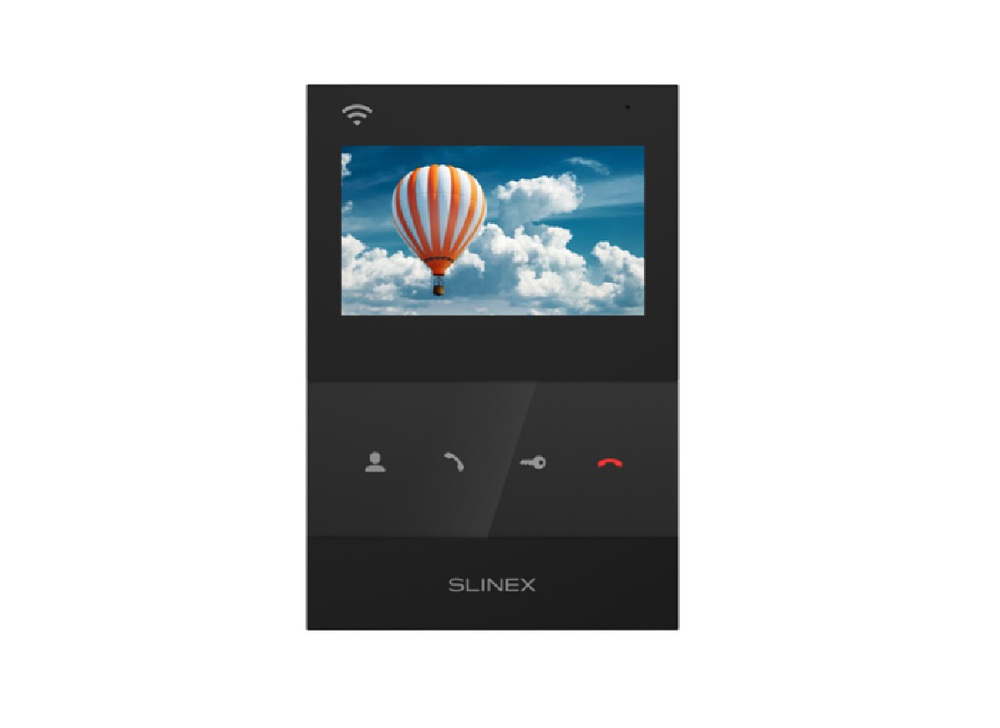 SQ-04N Cloud Black - Домофон 4-дюймовый с приложением Slinex Smart Call. Цвет черный.