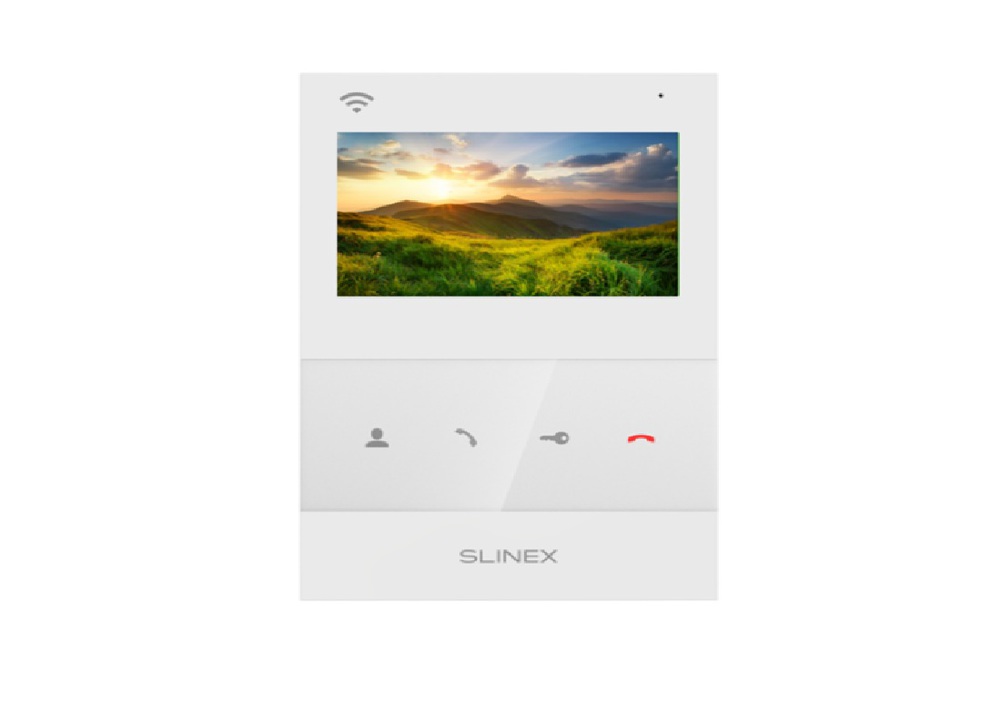 SQ-04N Cloud White - Домофон 4-дюймовый с приложением Slinex Smart Call. Цвет белый.