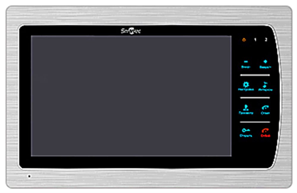 ST-MS307M-SL - Монитор видеодомофона Smartec 7", 4-х проводная линия связи, поддержка 2-х панелей вызова, 3 доп. мониторов, 2 доп. камер и охранных датчиков, фото/видео запись, поддержка SD карт памяти, встроенный блок питания, серебряный металик