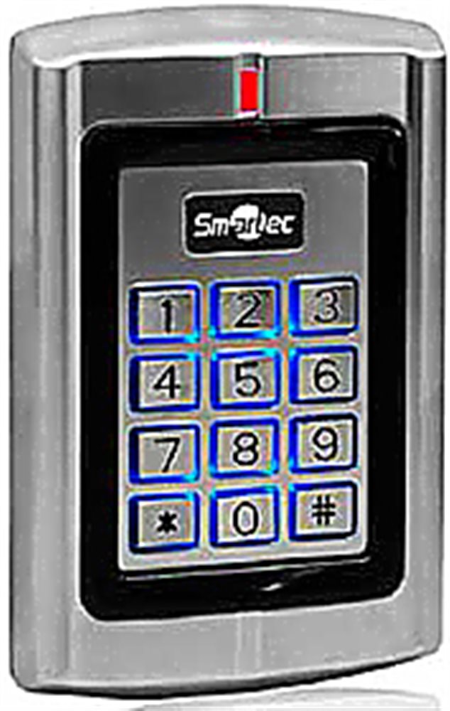 ST-SC141EHK - Автономный контроллер Smartec со встроенными считывателем EM+HID Prox и клавиатурой, Wiegand-вход/выход, карта или ПИН / карта и ПИН: память на 2000+100 пользователей, дальность 3 - 6 см, 125 кГц